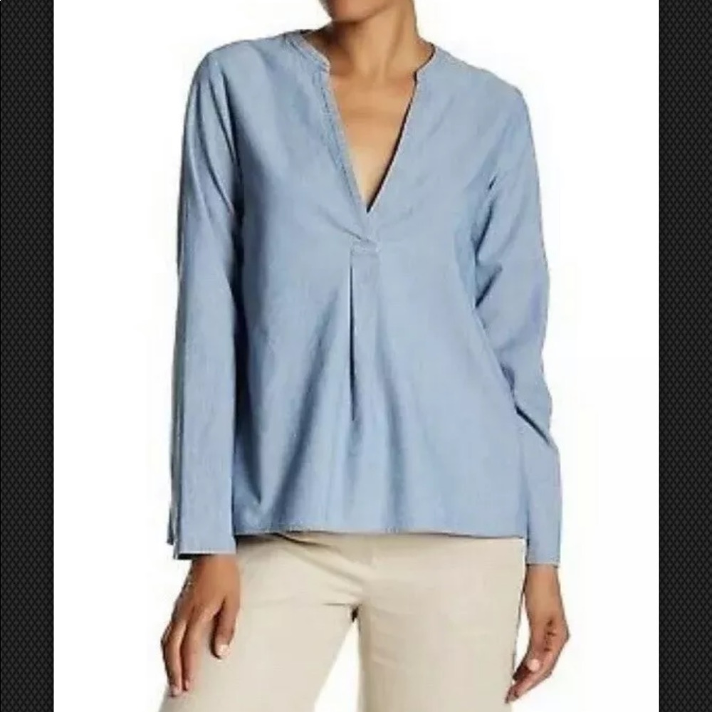 Theory ofeliah Chambray Split Back Shirt- NWT!